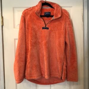 Fuzzy Lauren James Orange Pull Over